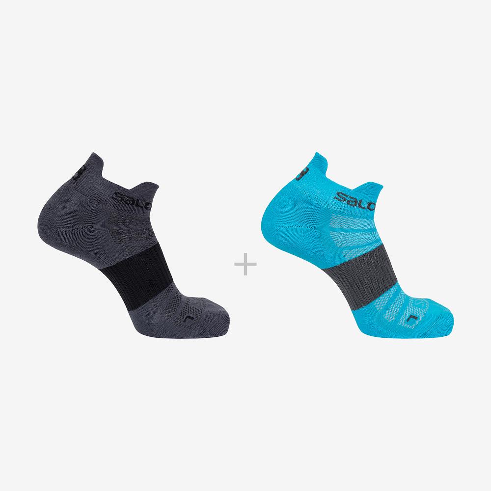 Salomon SENSE 2-PACK - Mens Socks - Grey - NZ (01964-VKQZ)
